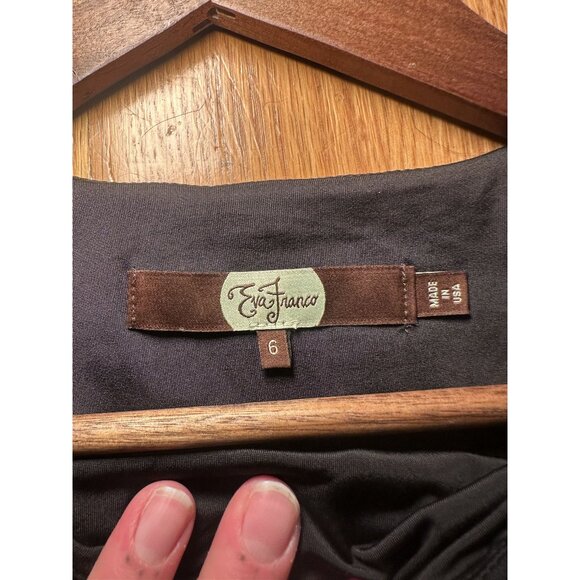 Eva Franco Black & White Tank Dress Size 6 – Retro Contrast Fit & Flare Holiday - Picture 6 of 6